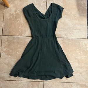 BRANDY MELVILLE forest green criss cross back dress OS